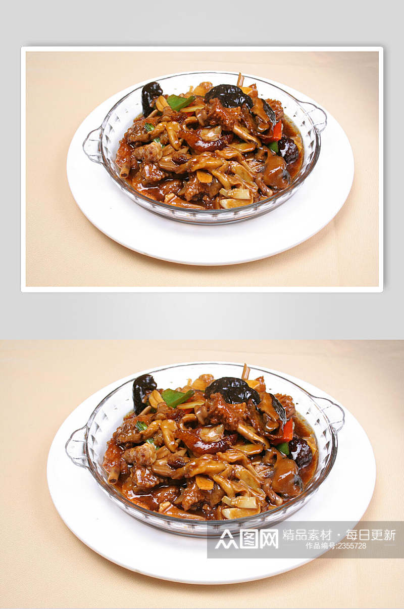 香菇鸡家常菜食品图片素材