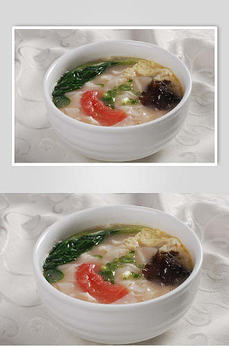 西红柿柳叶面食品摄影图片