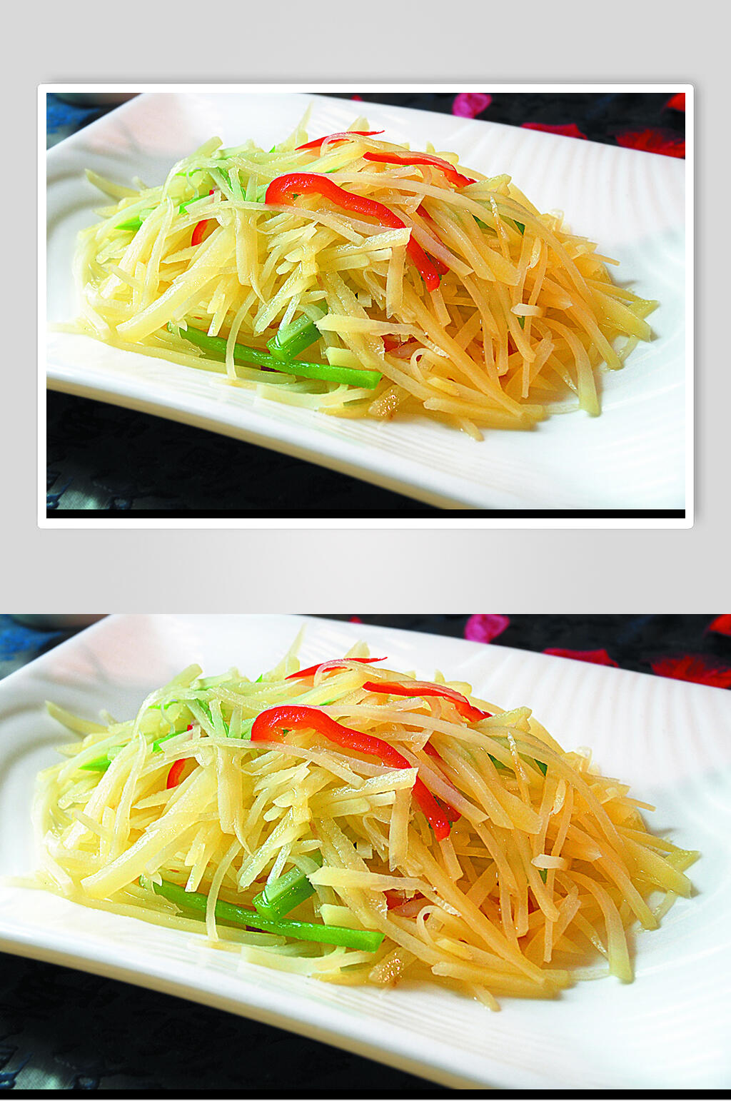 鲍汁土豆丝食品高清图片素材