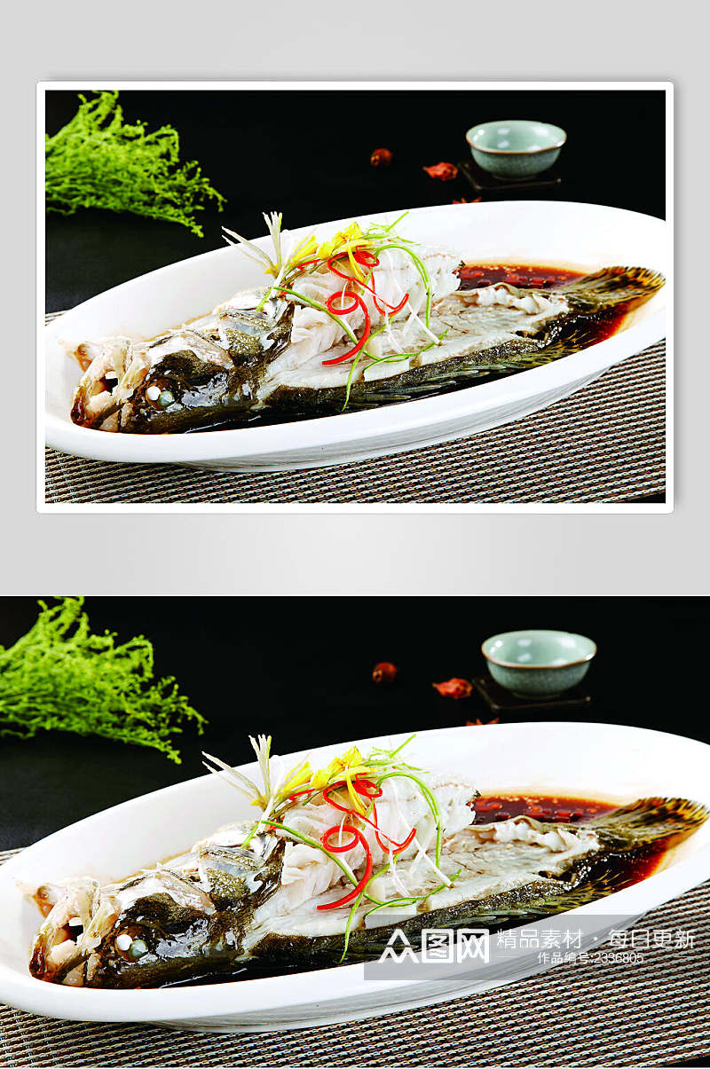 美味清蒸桂鱼食品菜摄影图片素材