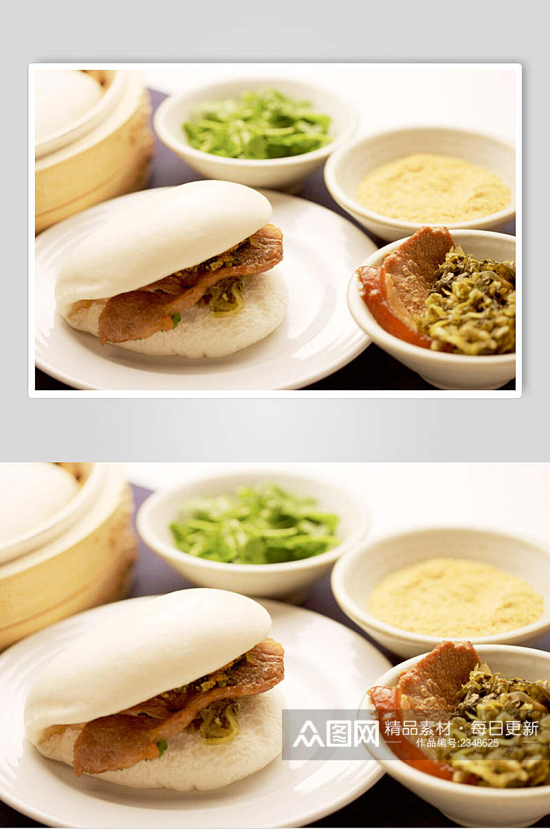 经典小吃肉夹馍食品摄影图片素材