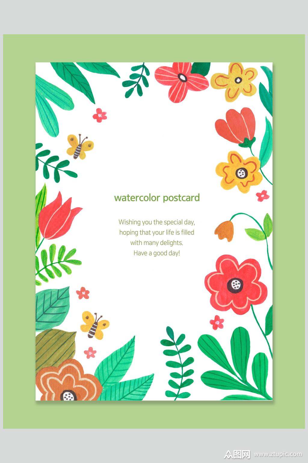 众图网独家提供清新手绘花卉海报素材素材免费下载,本作品是由小红