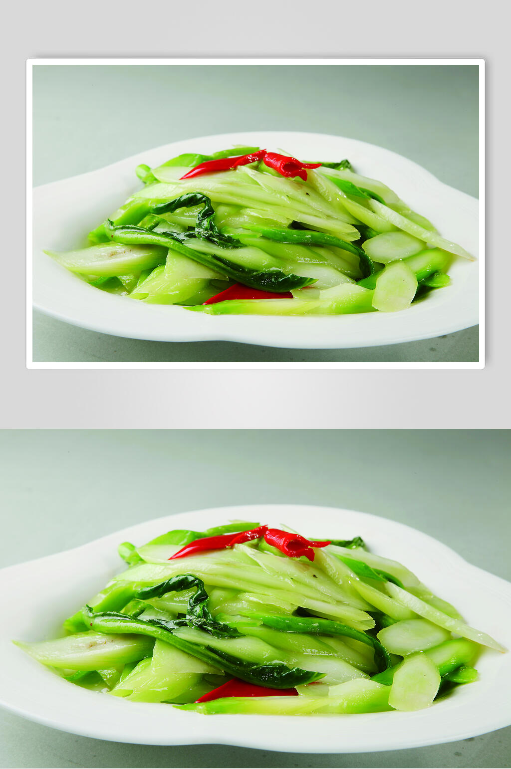 新鲜清炒芥兰食品图片素材