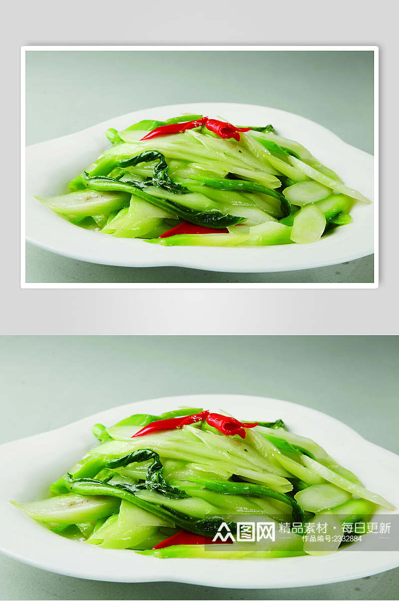 新鲜清炒芥兰食品图片素材