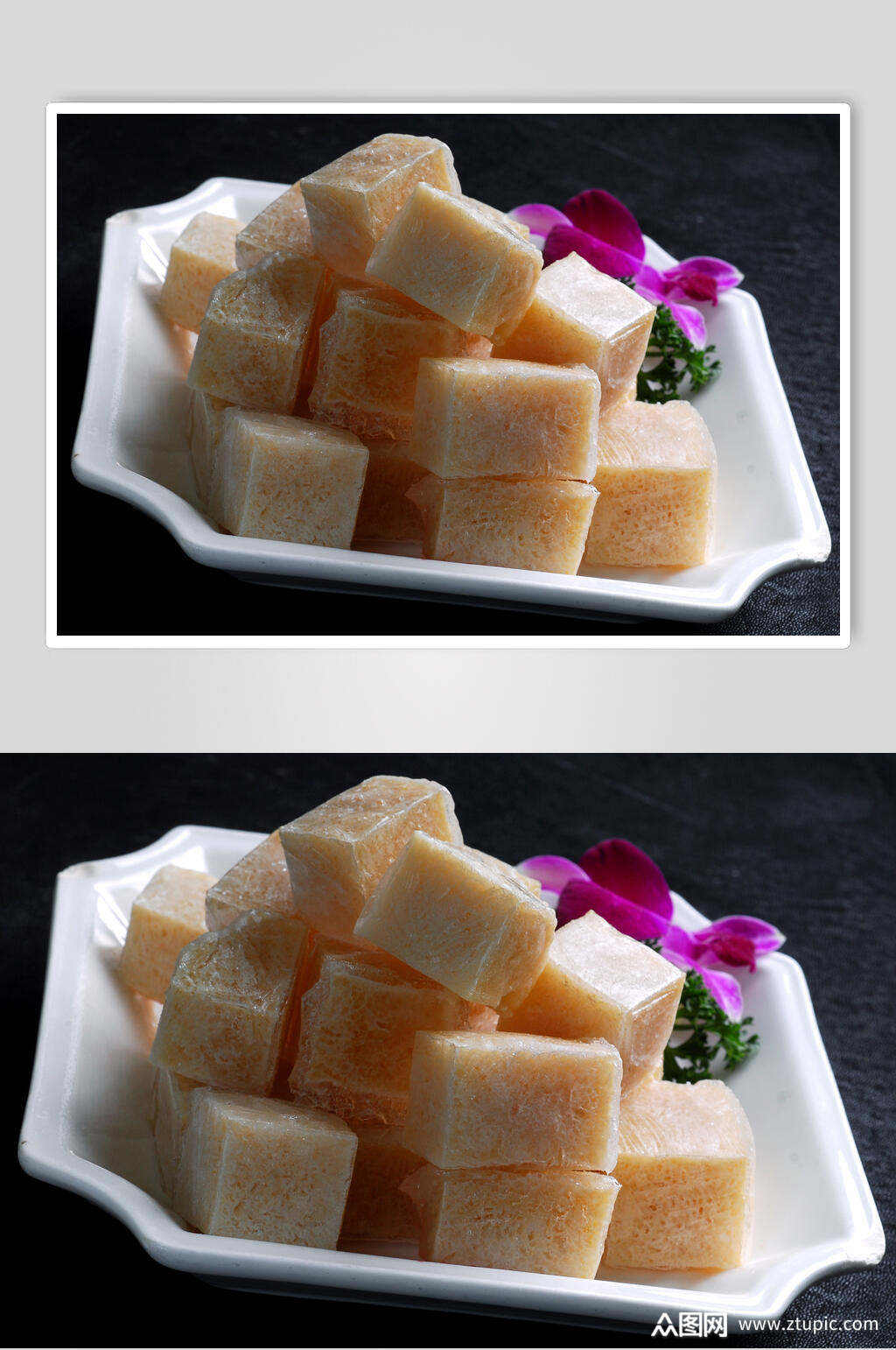 素菜类冻豆腐餐饮摄影图片
