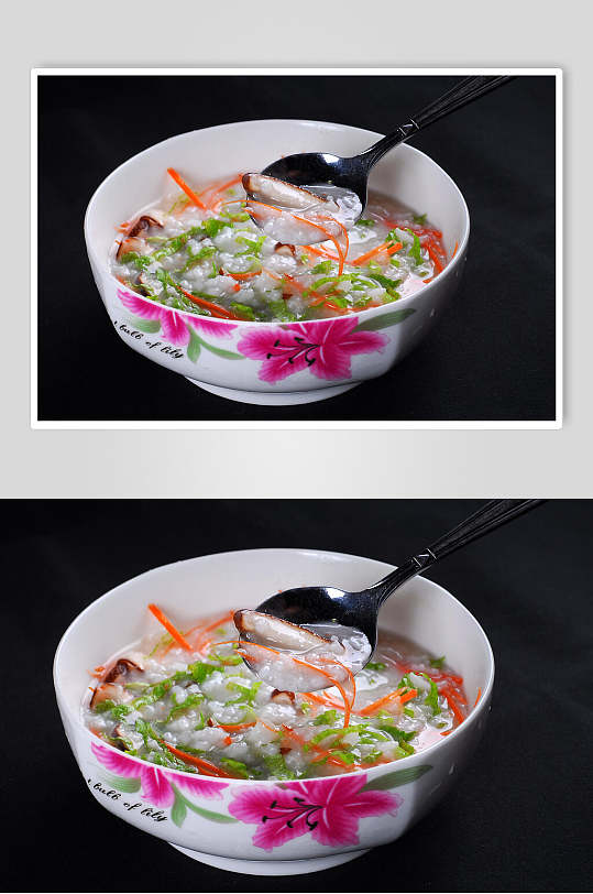 新鲜粥类蔬菜粥食品高清图片