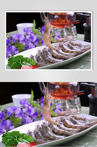 海鲜基围虾食物高清图片