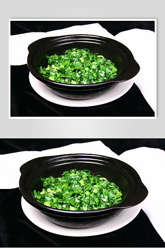 新鲜青菜钵美食图片