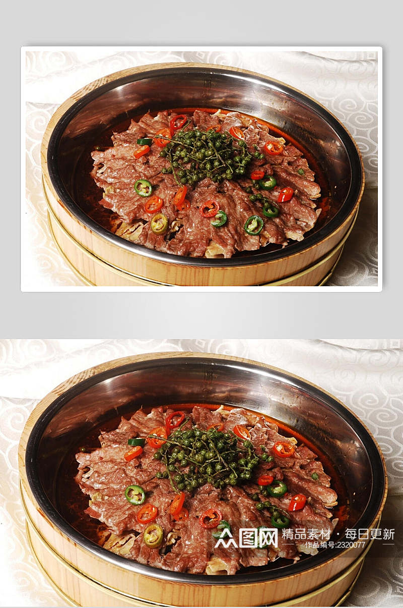 鲜椒蒸羊肉食品高清图片素材