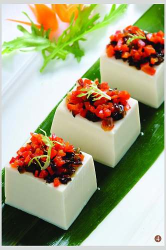 七彩嫩汁豆腐餐饮食品图片