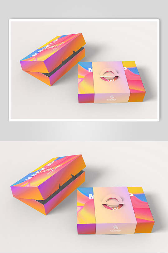简约别致面膜礼盒包装样机
