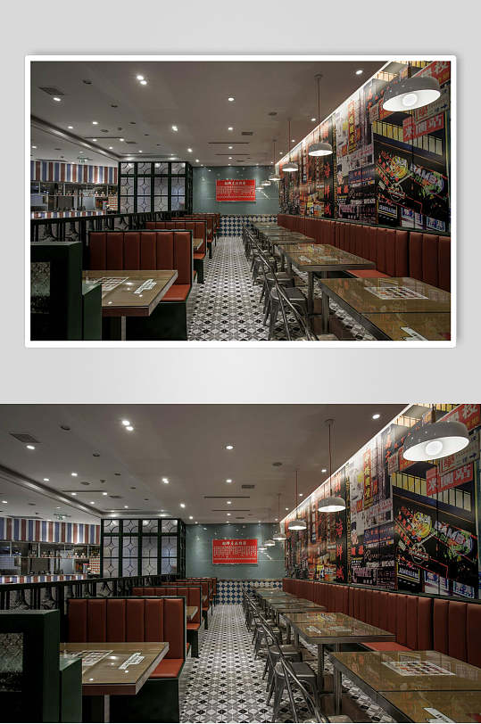 复古港风商业餐厅摄影图片