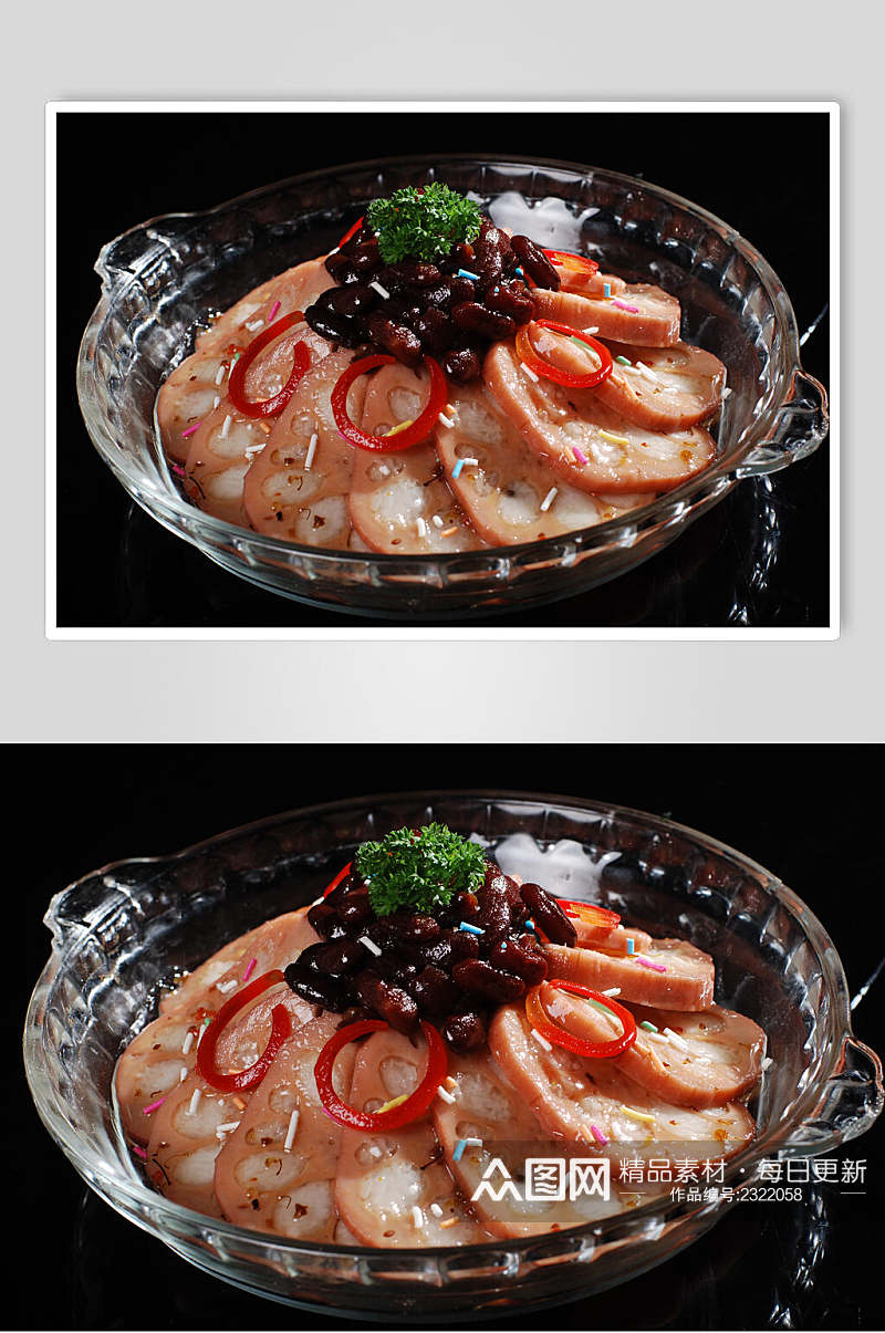 甜豆蜜藕食物高清图片素材