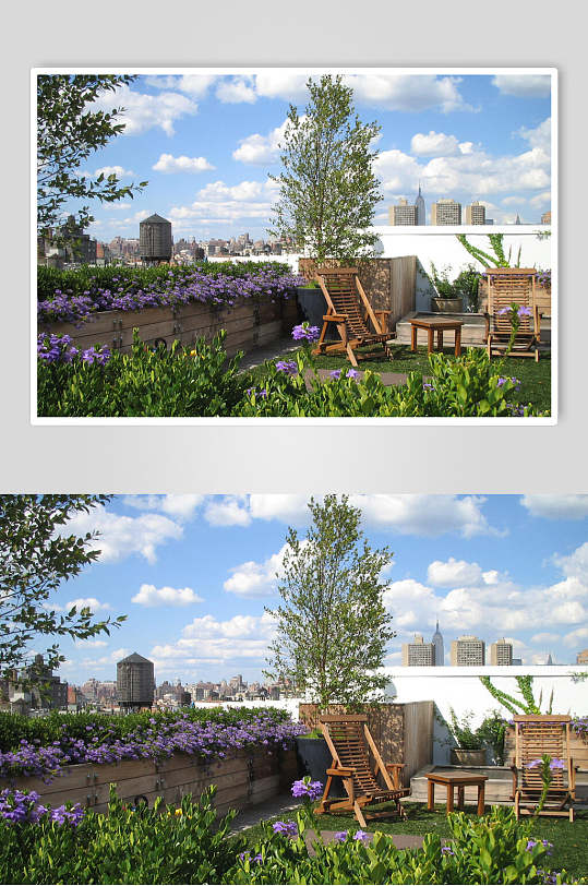 现代简约阳光露台图片