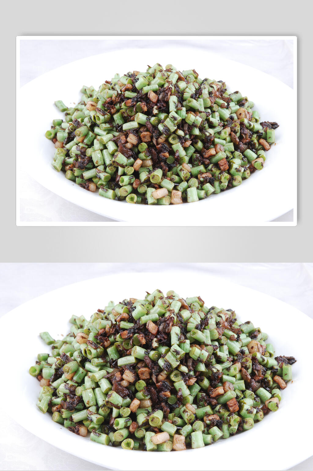 梅菜炒豆角食物高清图片素材