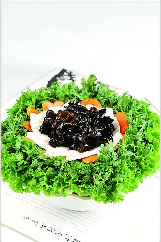 新鲜蘑菇蔬菜拼盘食品高清图片