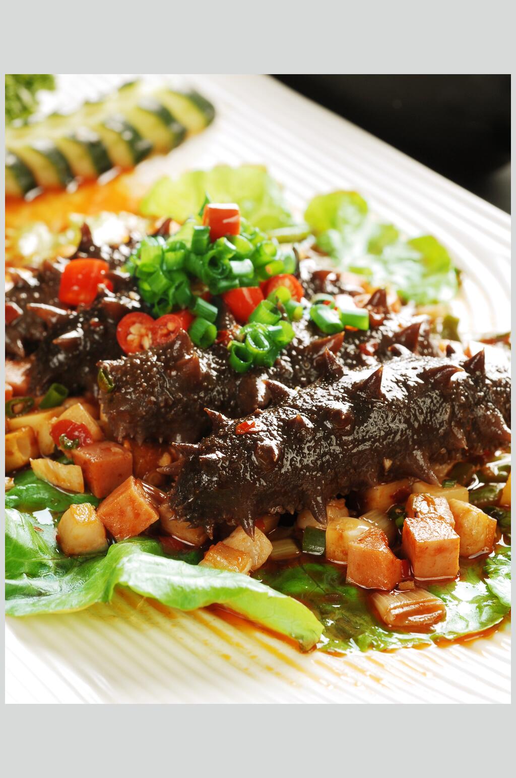 招牌美味干烧辽参食物图片素材