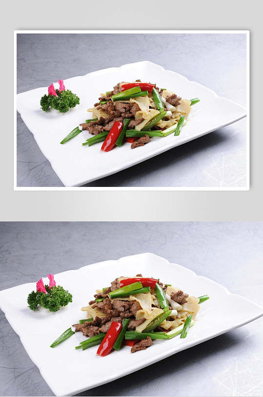 软饼炒羊肉食品高清图片