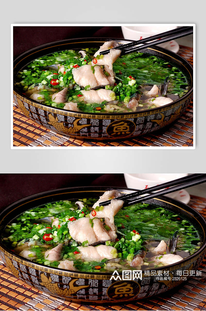 葱香雅鱼食品摄影图片素材
