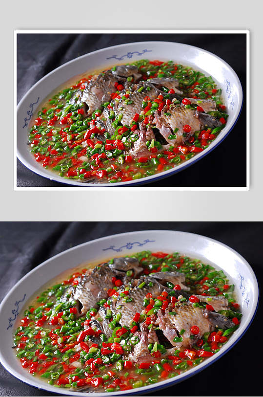 飘香美味鲜椒鲫鱼图片