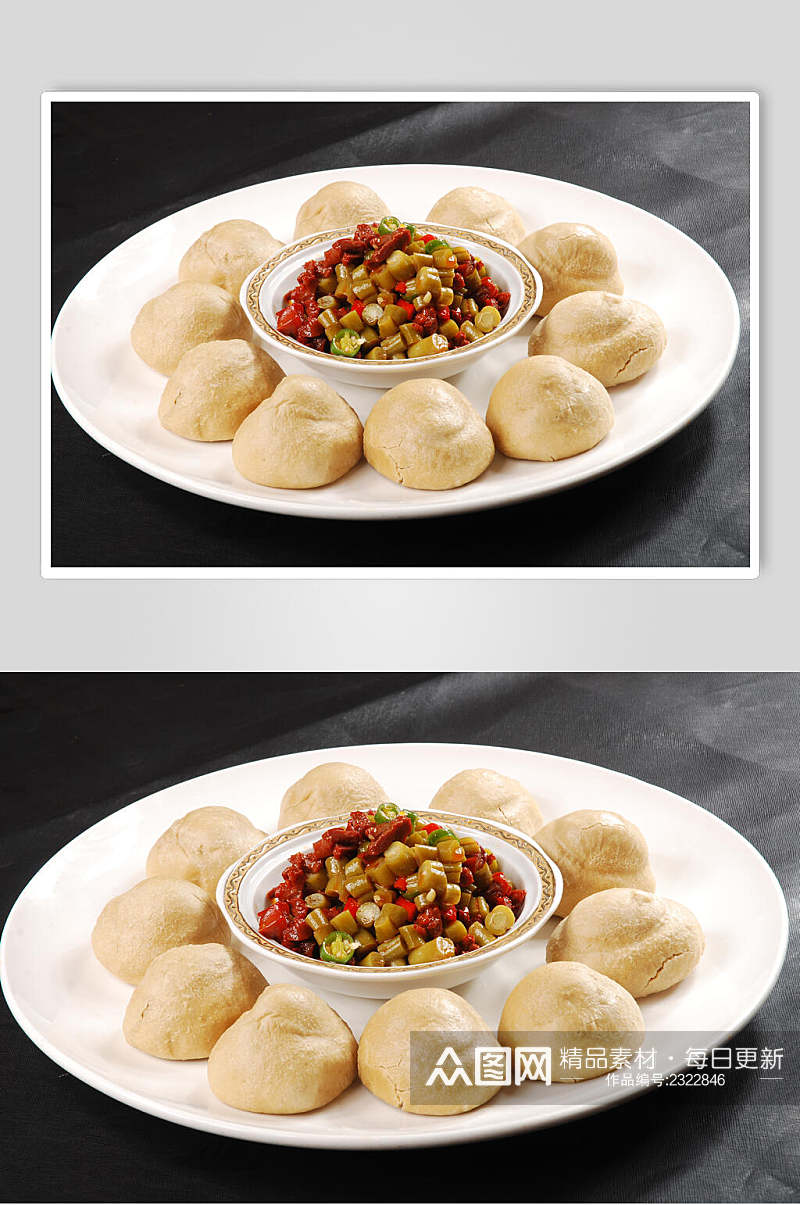 酸豆角炒鸭胗食物高清图片素材