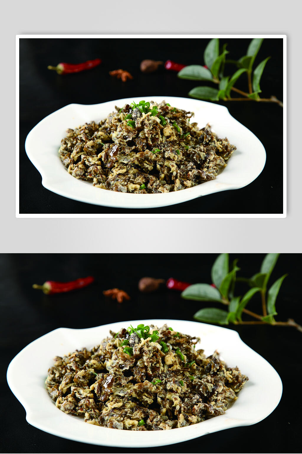 地皮菜炒鸡蛋食物图片素材