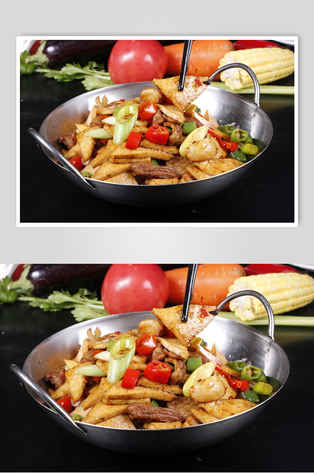 鲜香美味干锅千页豆腐食物图片素材