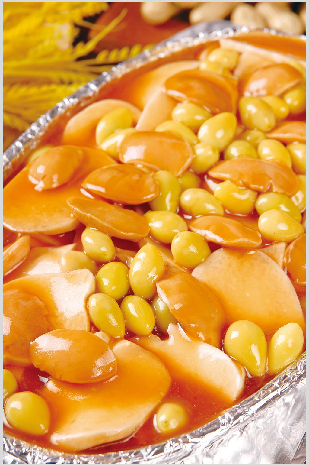 铁板鲍鱼鸡腿菇食品图片素材
