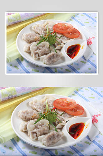 特色香浓美味饺子食物摄影图片