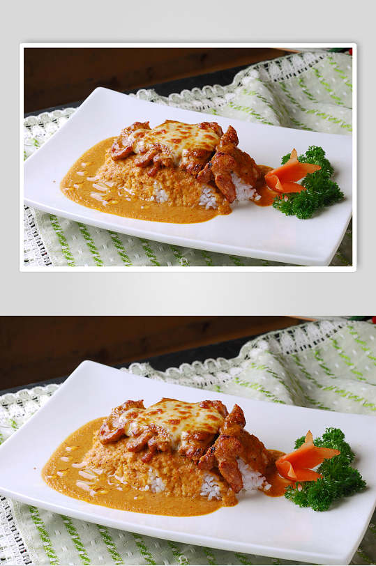 饭食马米鸡排焗饭图片