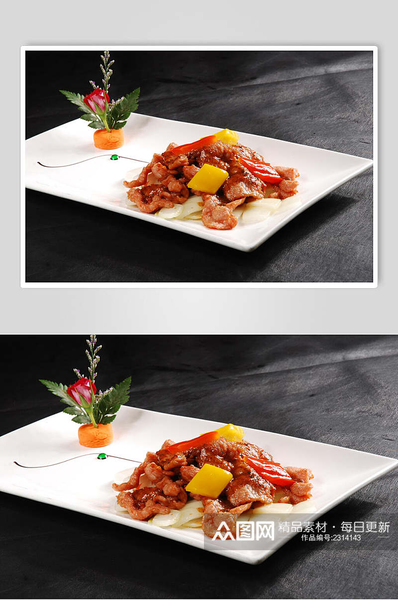 黑椒野猪肉餐饮食品图片素材