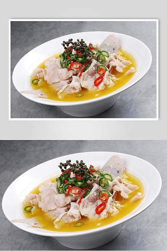 鲜椒酸汤江团餐饮高清图片