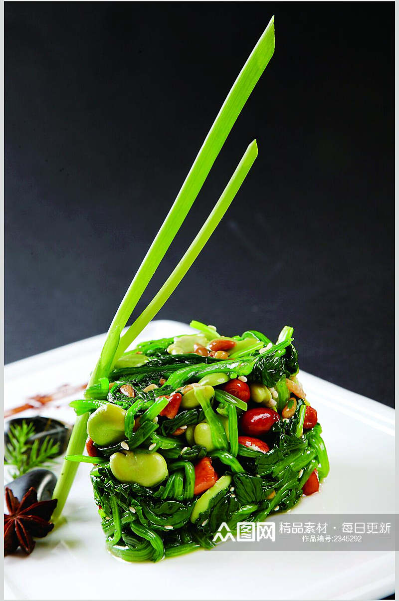 五仁菠菜食品高清图片素材