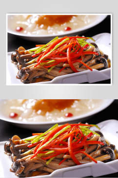 凉卤茶树菇食品摄影图片