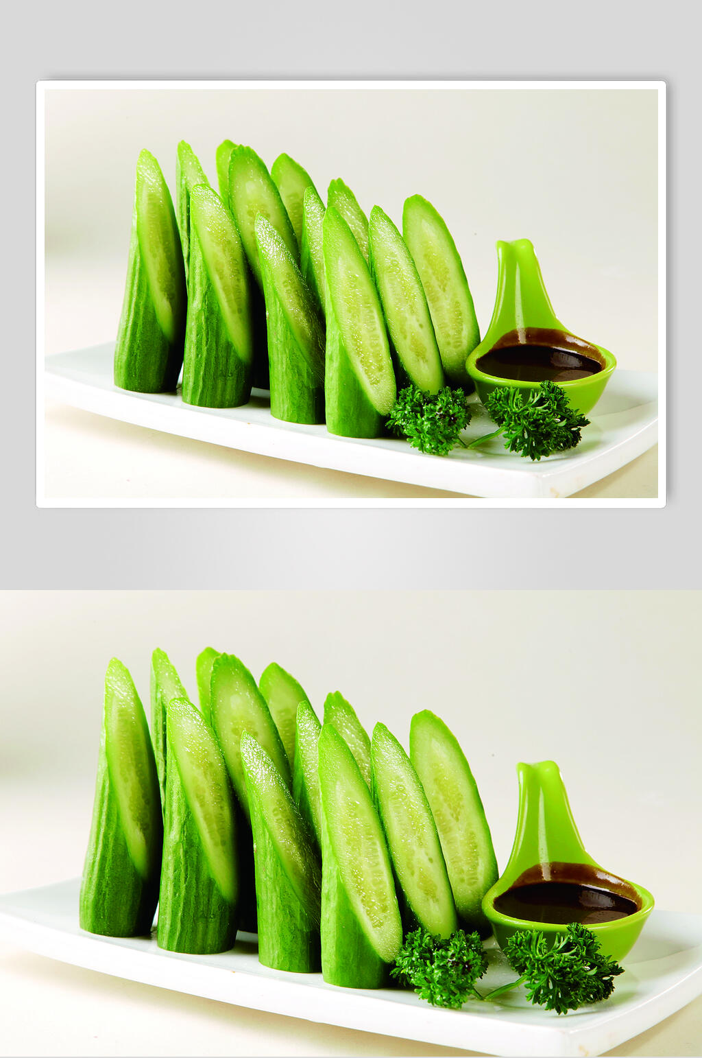 沾酱小黄瓜图片素材