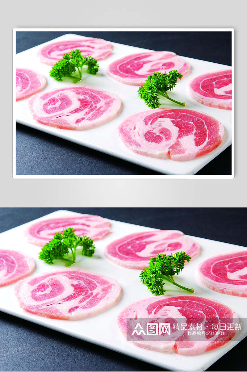 生烤猪五花餐饮食品图片素材