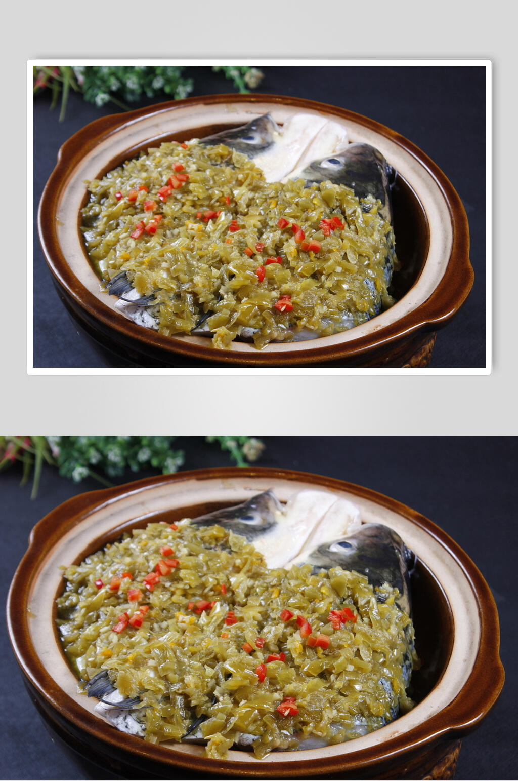 蒜香开胃鱼头食物高清图片素材