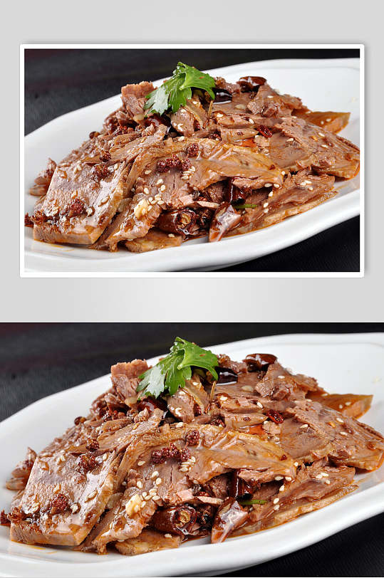 特色凉拌牛肉餐饮摄影图片