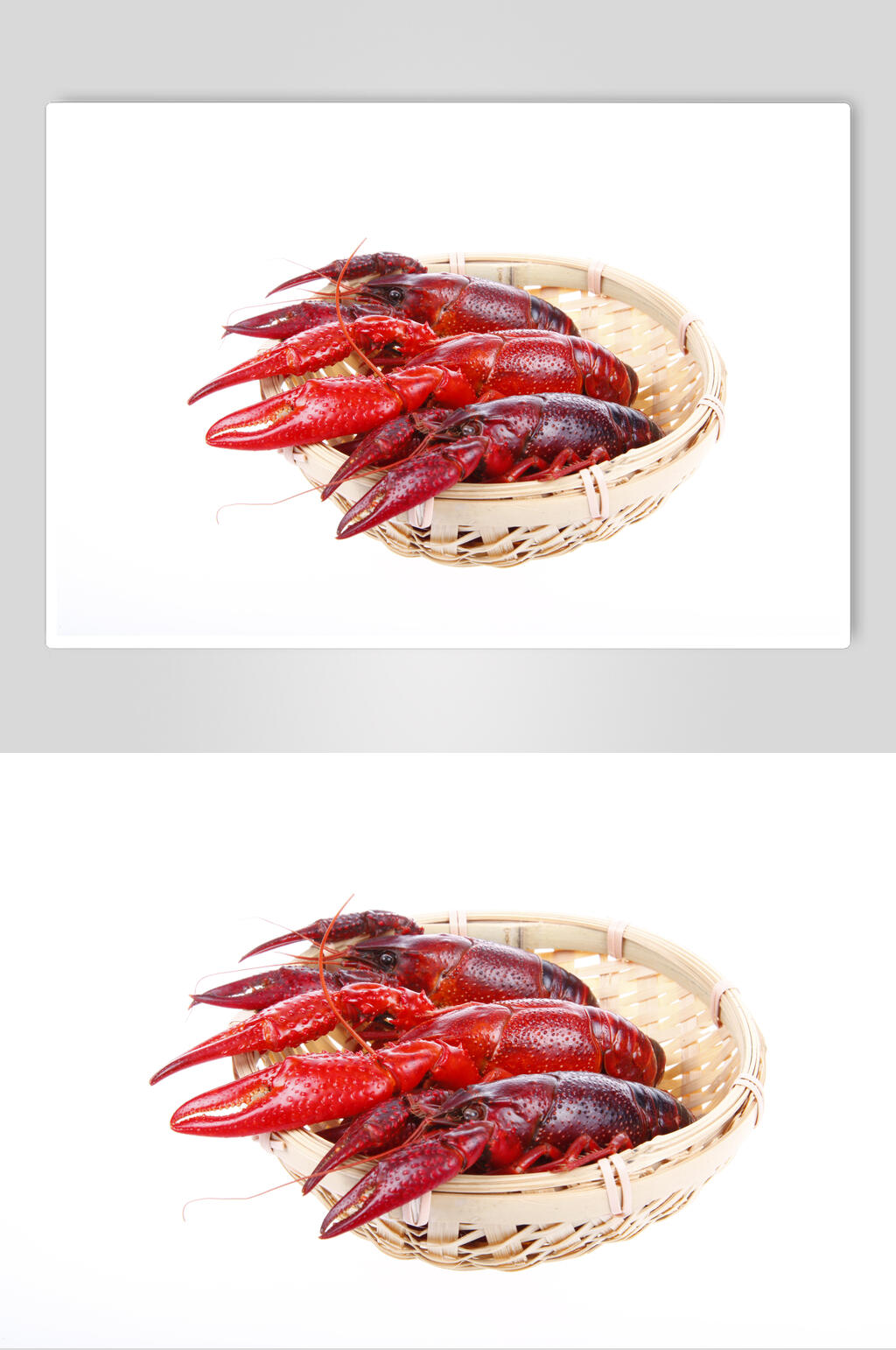 白底麻辣小龙虾食品图片素材