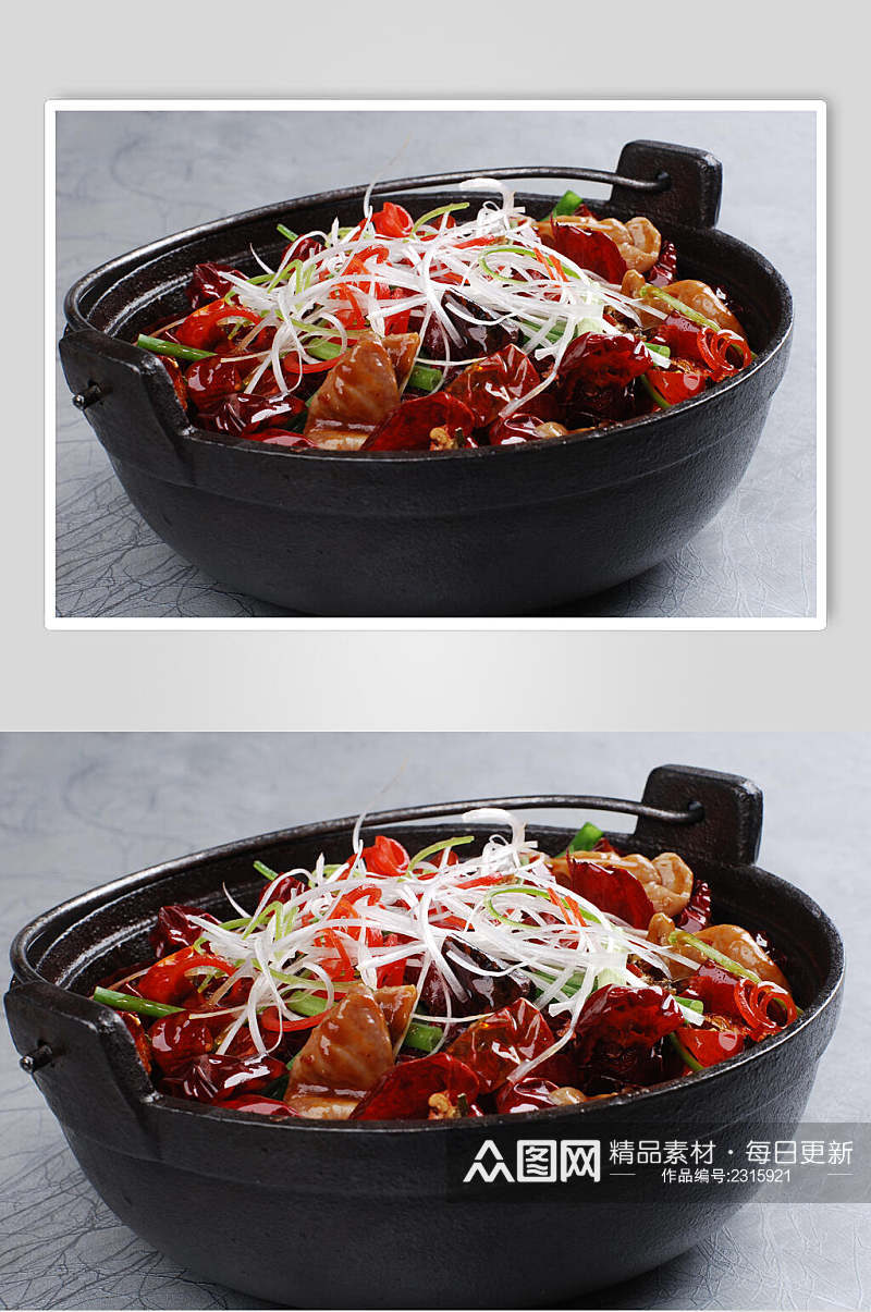 红白豆腐煮肥肠食品高清图片素材