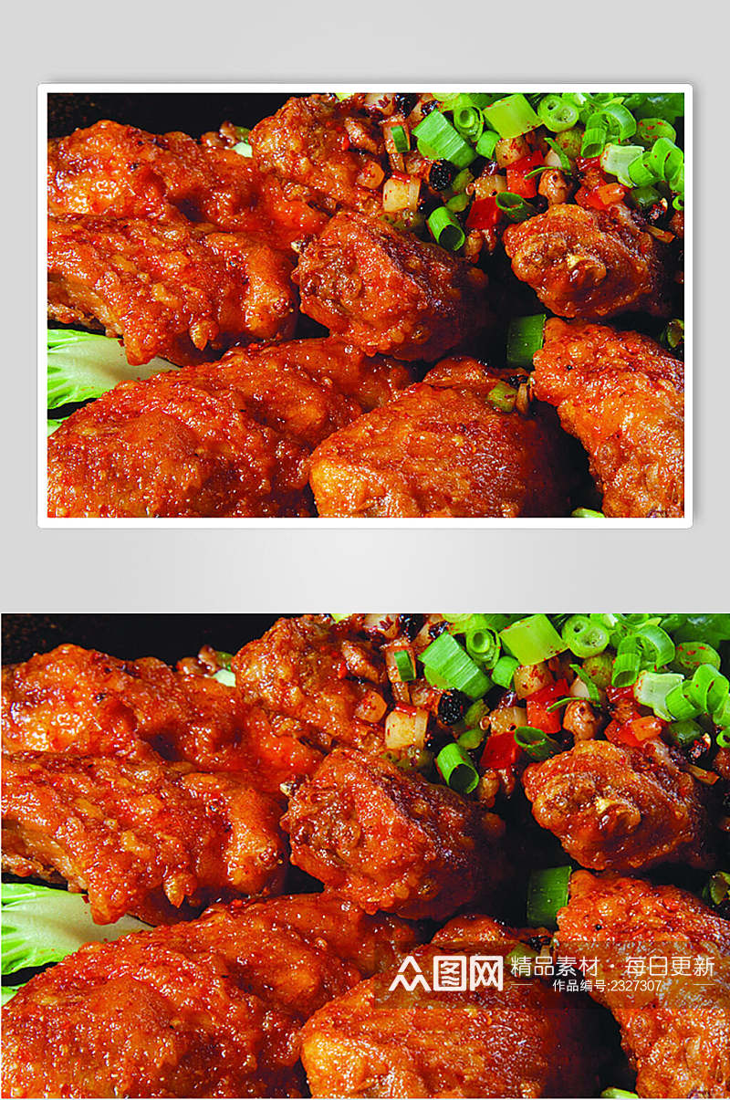 香辣鸡翅餐饮食品图片素材
