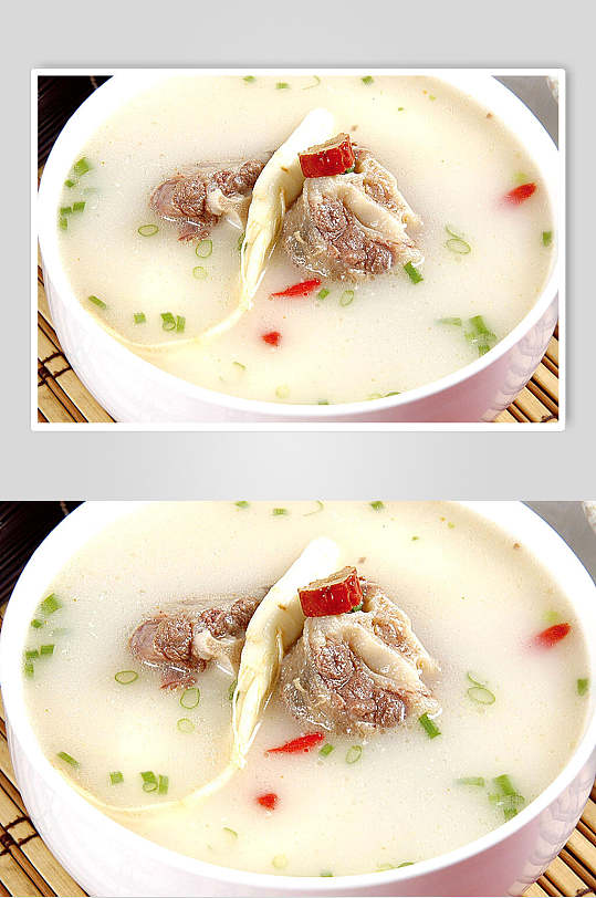 花杞牛尾汤食物高清图片