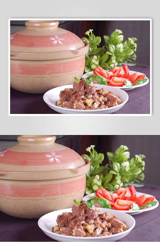 蕃茄牛肉砂锅餐饮图片