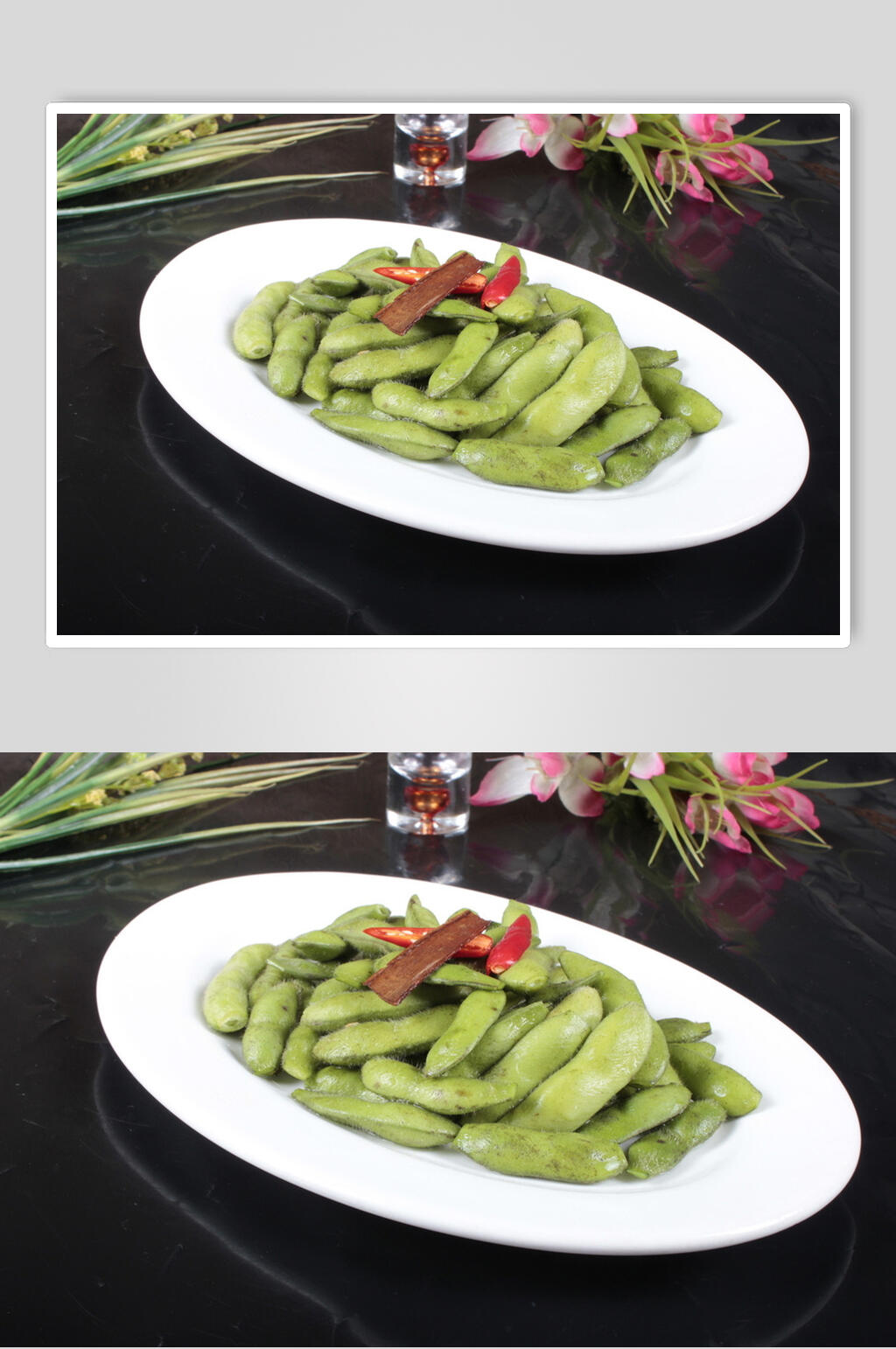 盐水毛豆食物高清图片素材