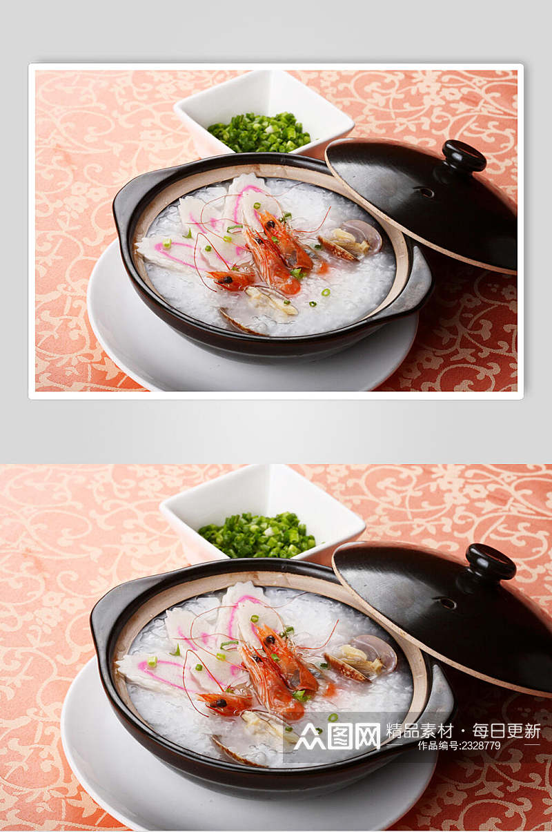 海鲜砂锅粥食品图片素材