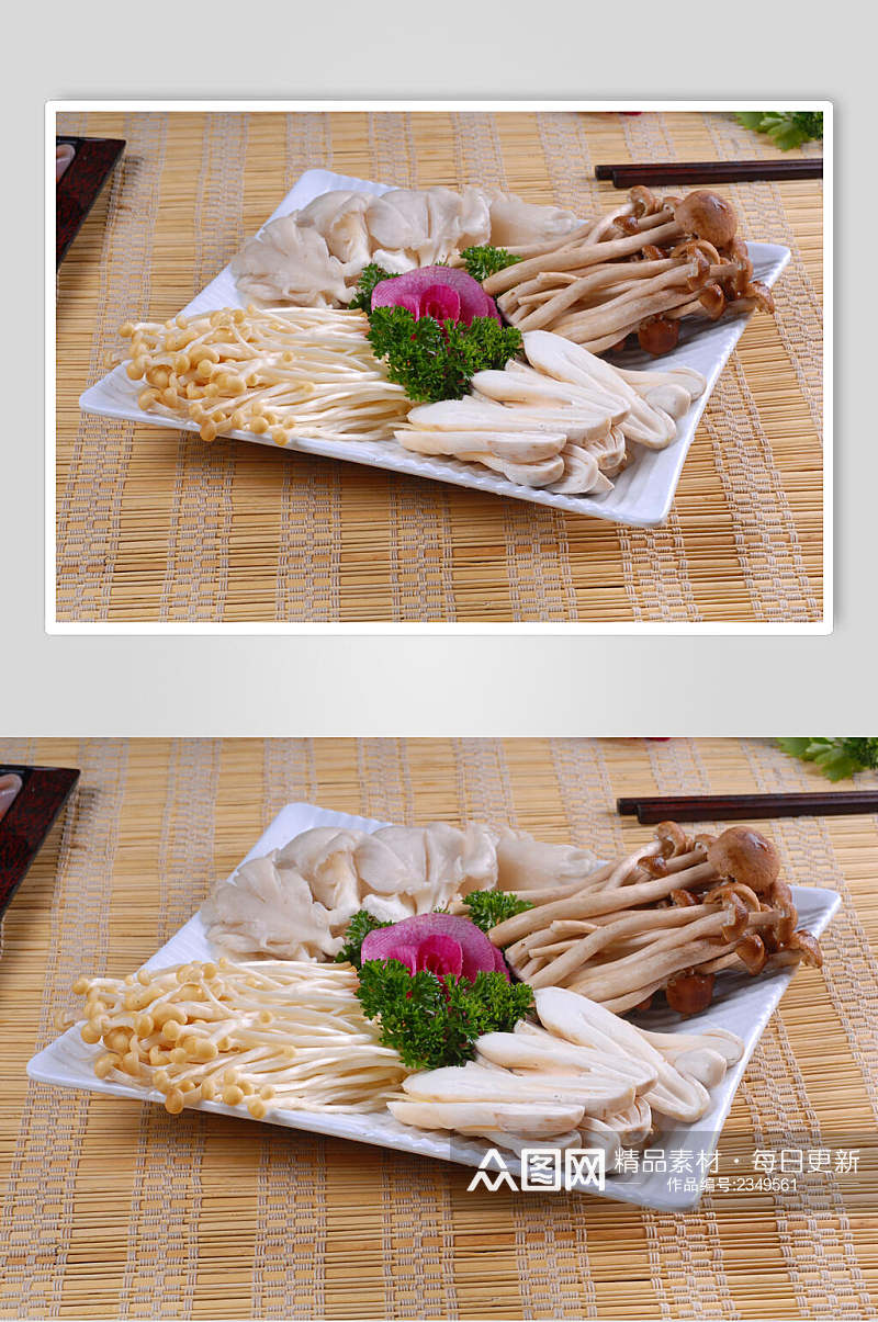 素拼菇类拼盘食品摄影图片素材