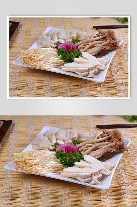 素拼菇类拼盘食品摄影图片