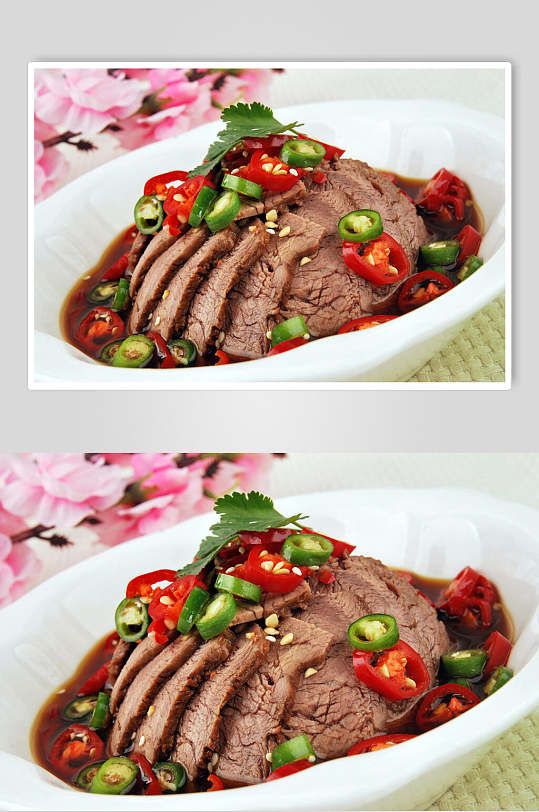 新疆卤牛肉食品摄影图片