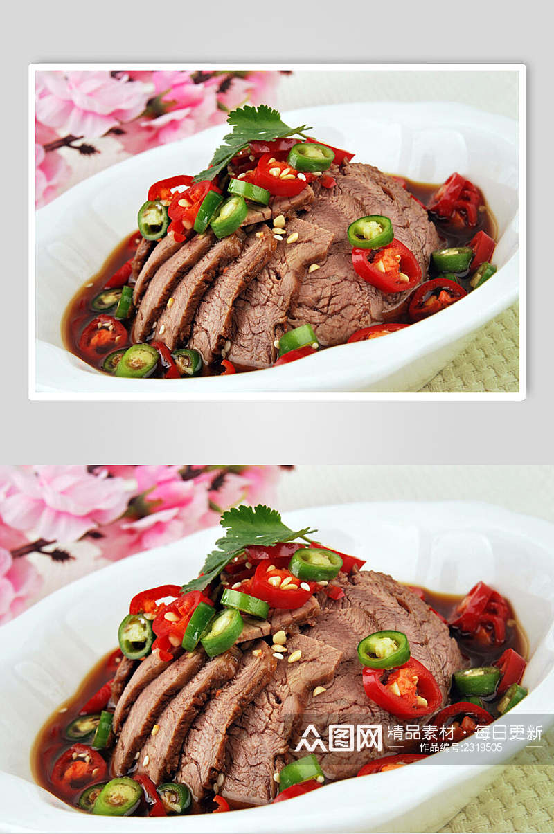 新疆卤牛肉食品摄影图片素材