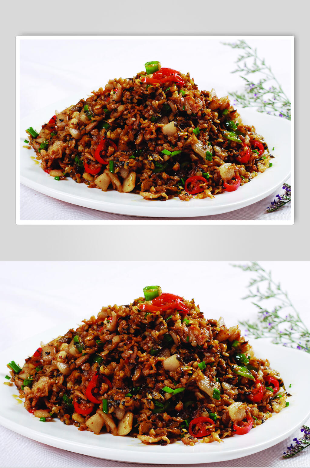 肉沫萝卜菜食物高清图片素材